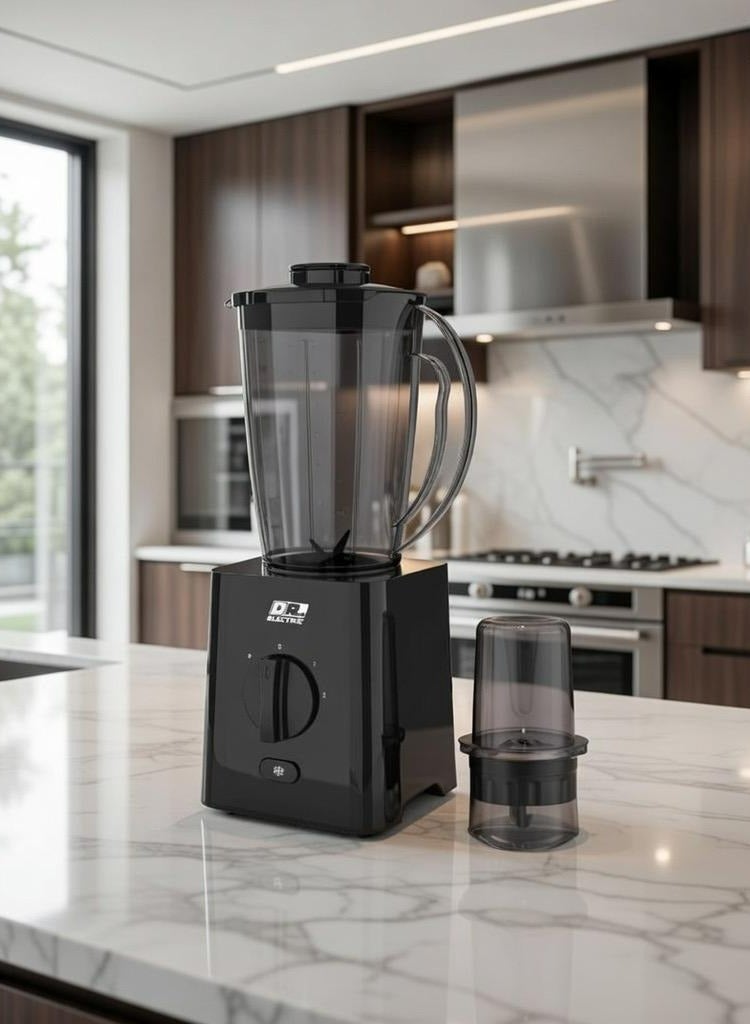 DR.ELECTRIC 2-in-1 Electric Blender, 650W, 1.8L, 2 Speeds with Pulse, Stainless Steel Blades, Black, DR.6502 - Image 5